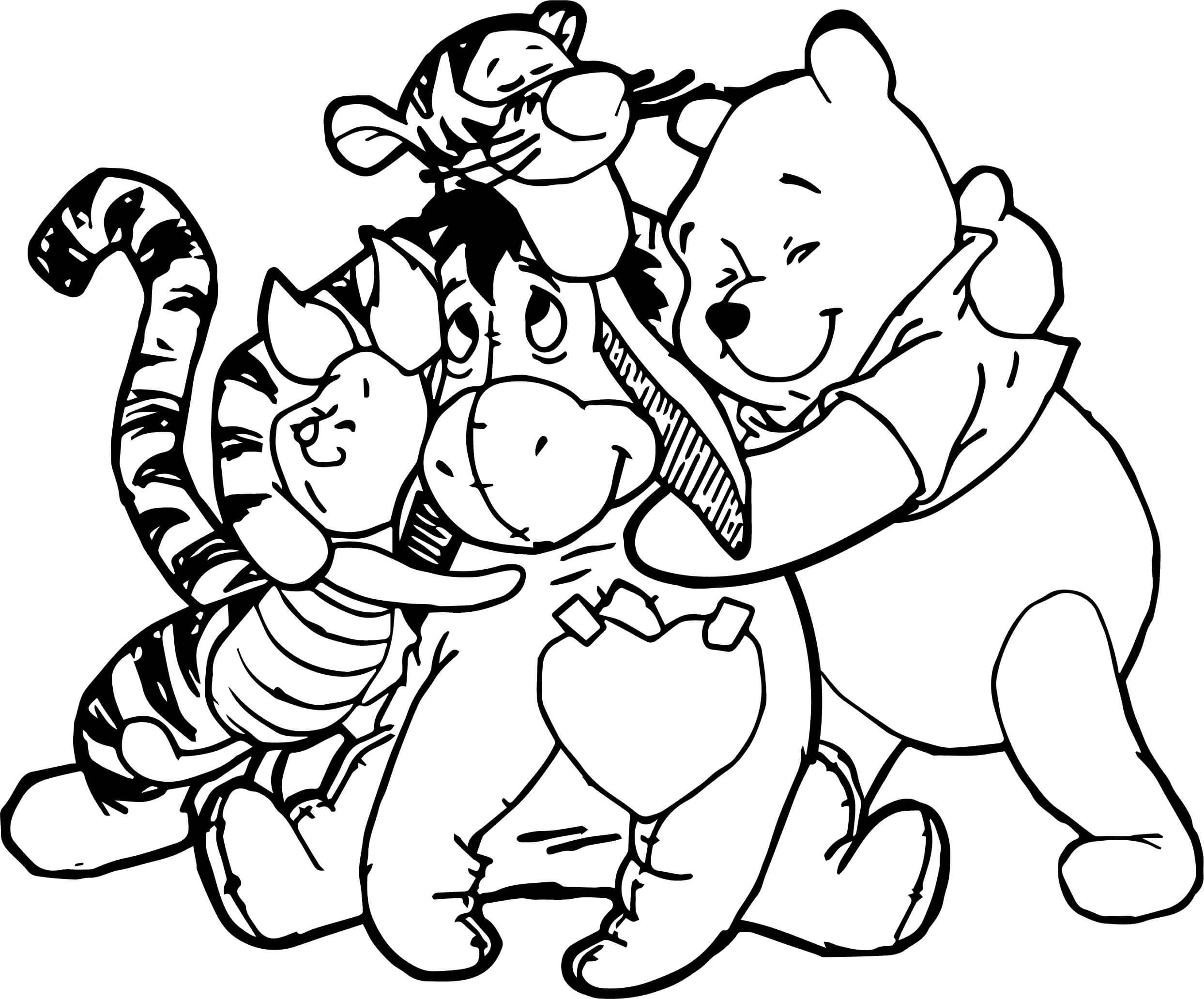Love Winnie the Pooh Coloring Pages