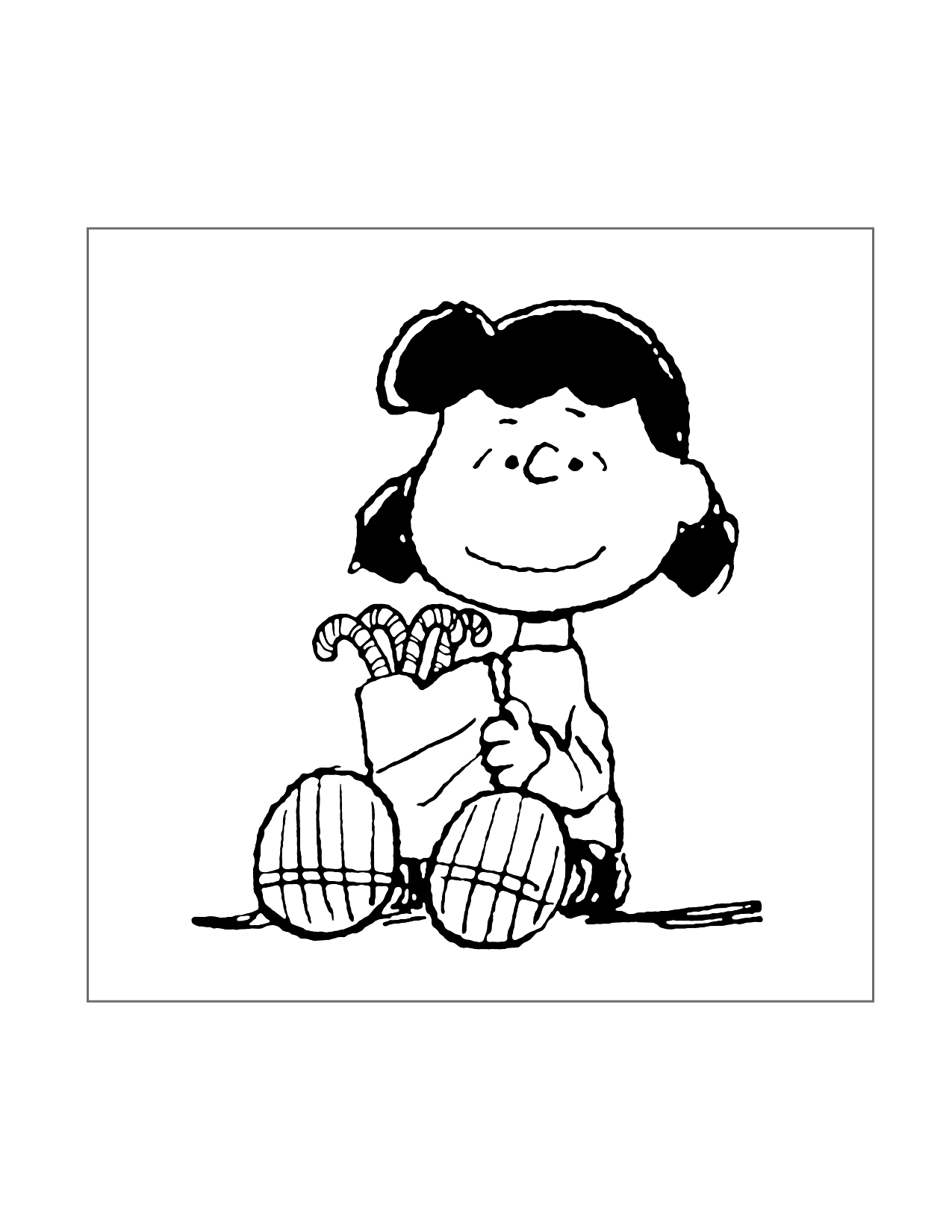 Lucy Charlie Brown Christmas Coloring Page