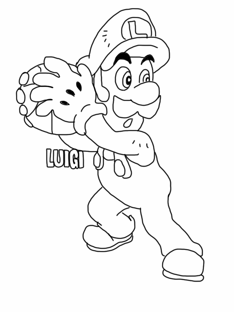 Luigi Coloring Page2