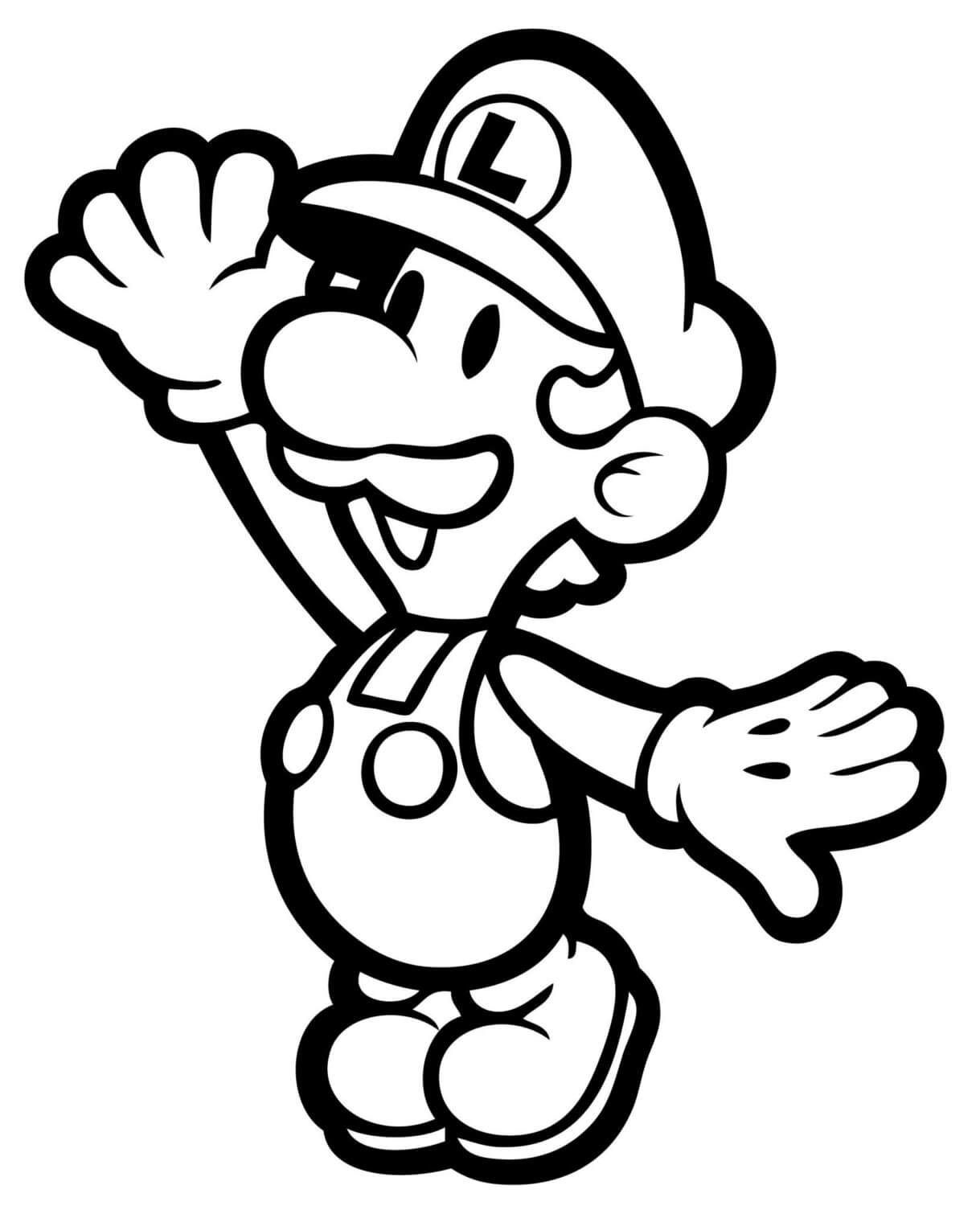 Luigi Mario Coloring Pages Free