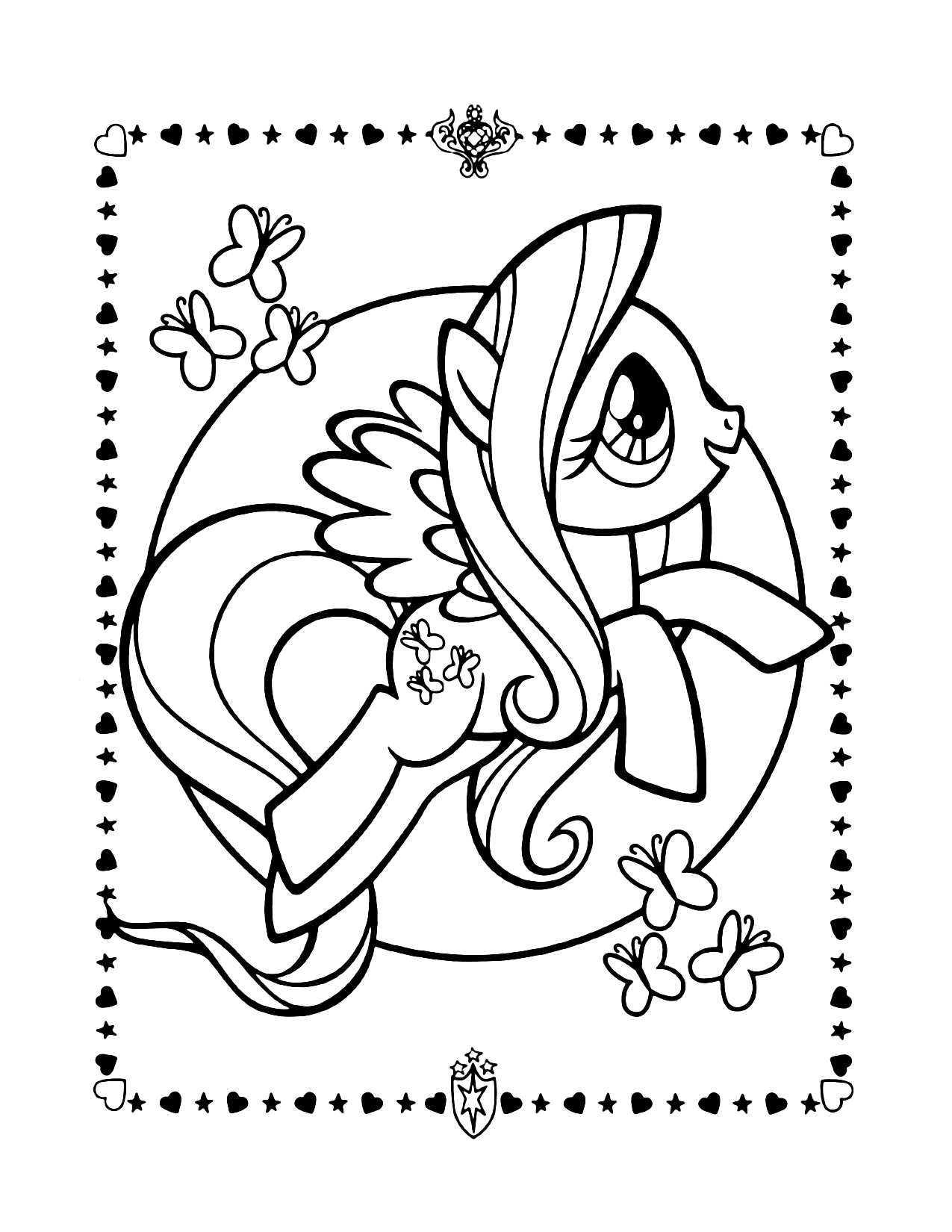 Mlp Fluttershy Coloring Page