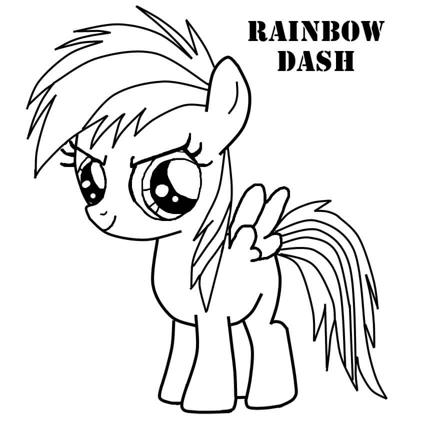 MLP Rainbow Dash Free Coloring Pages
