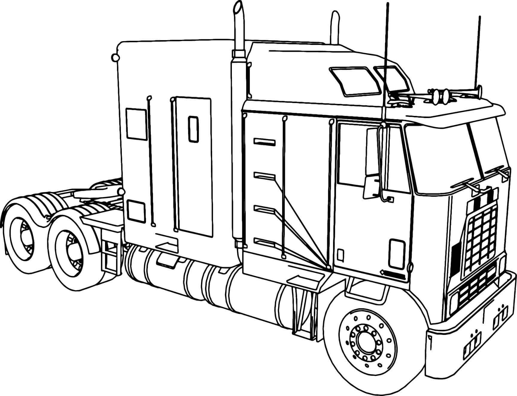Mac Truck Coloring Page