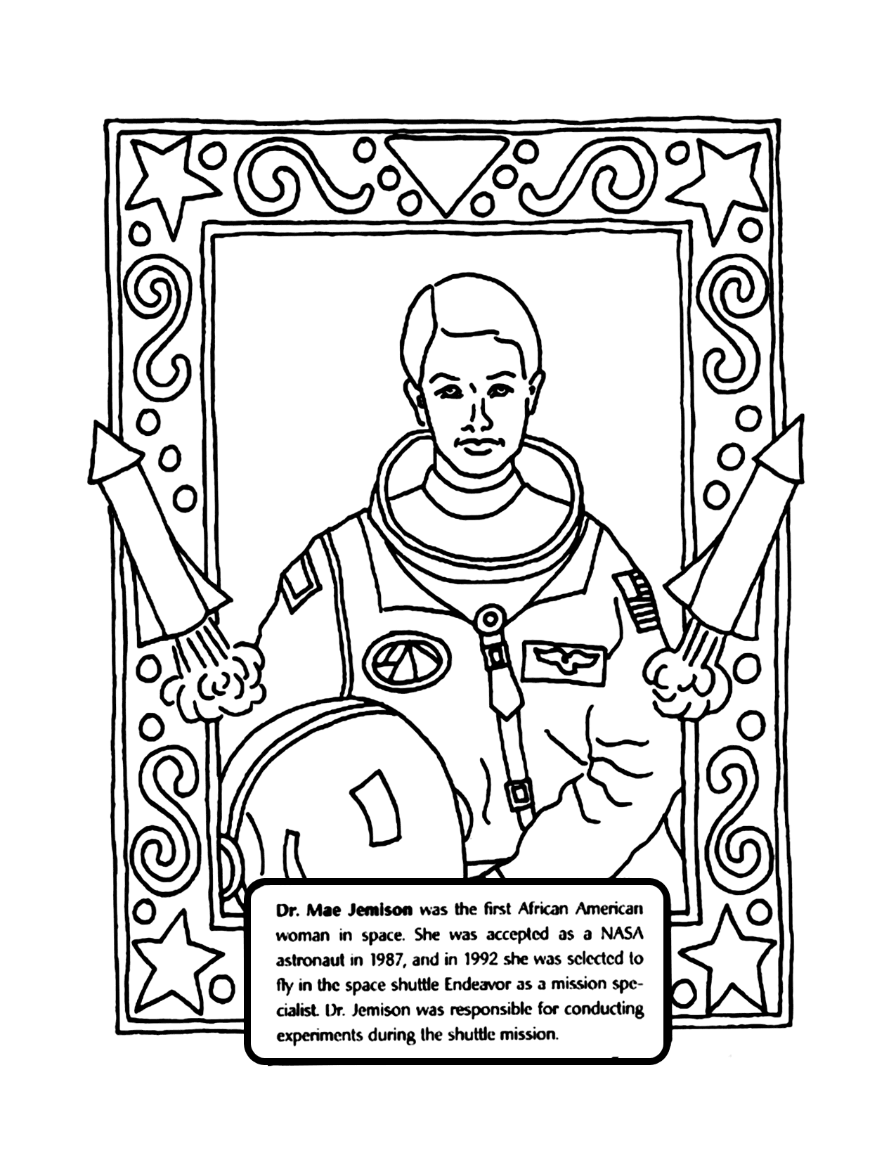 Mae Jemison Black History Coloring Pages