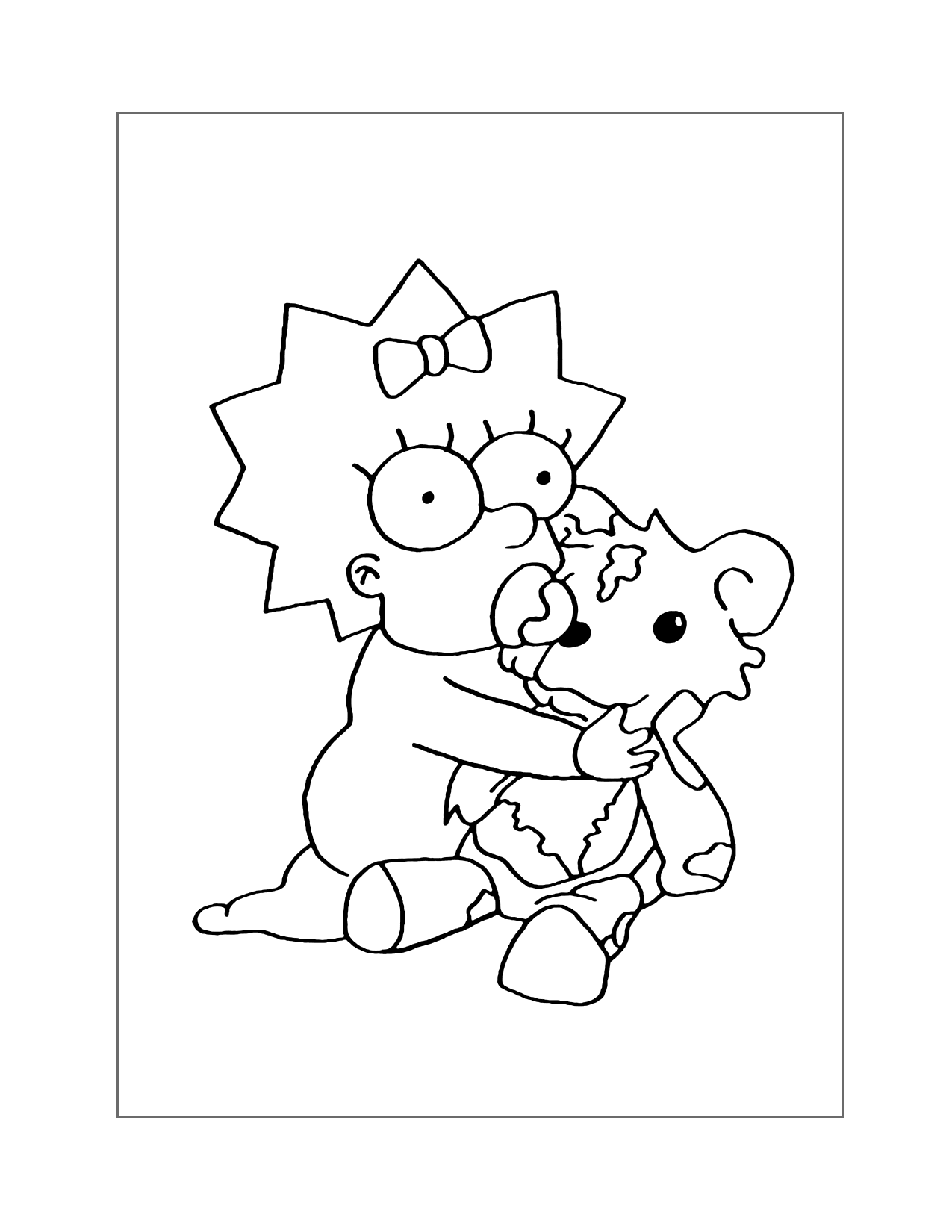 Maggie Simpson Coloring Page