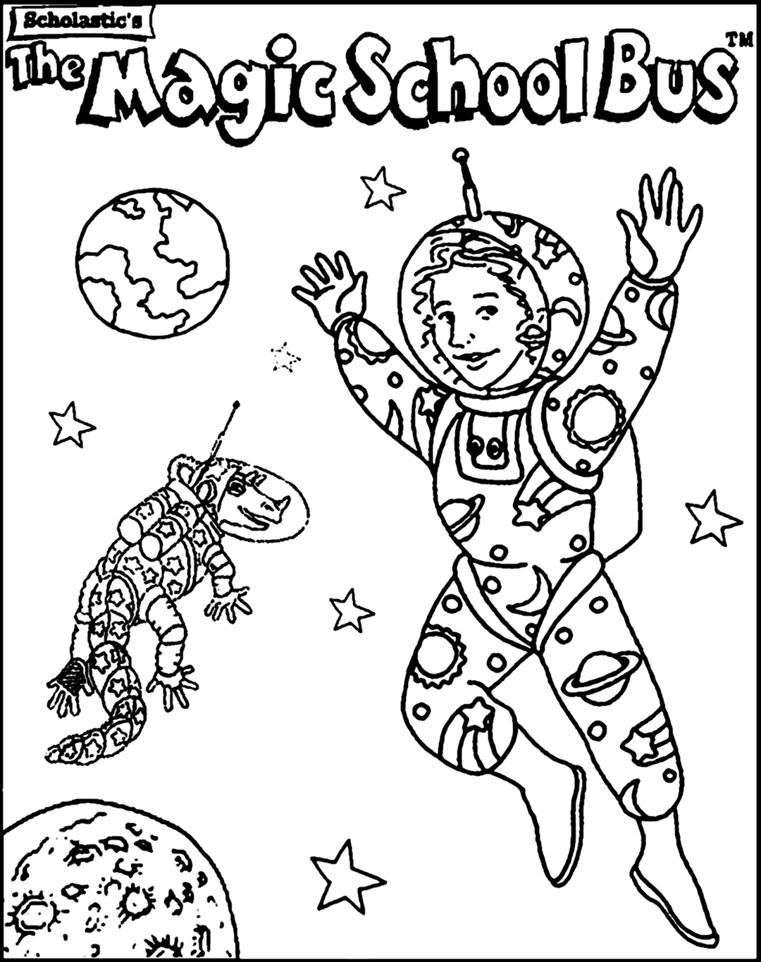Magic School Bus Miss Frizzle And Liz Coloring Page