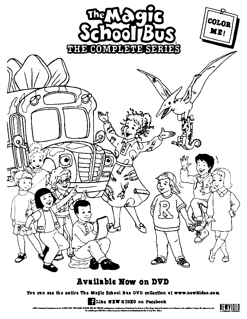 Magic School Bus Series Coloring Page
