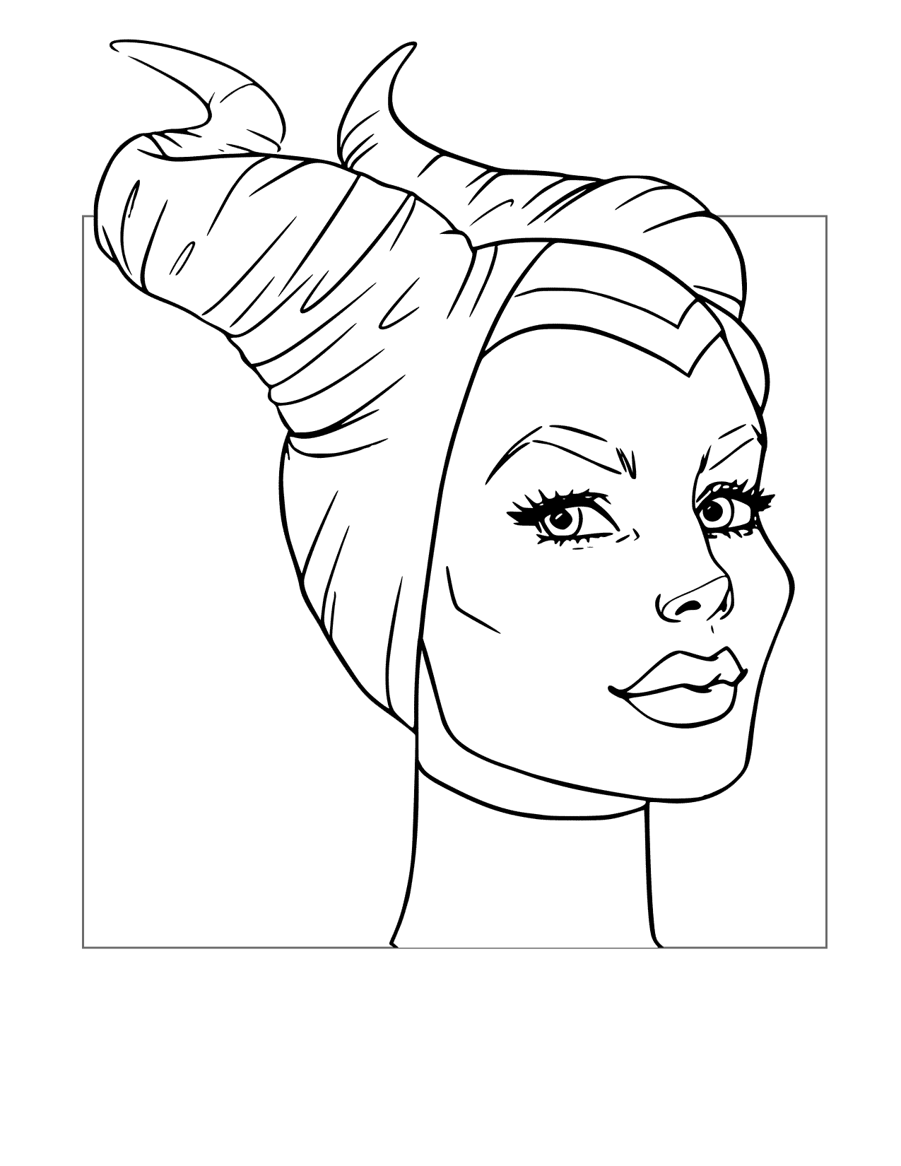 Maleficents Horns Coloring Page