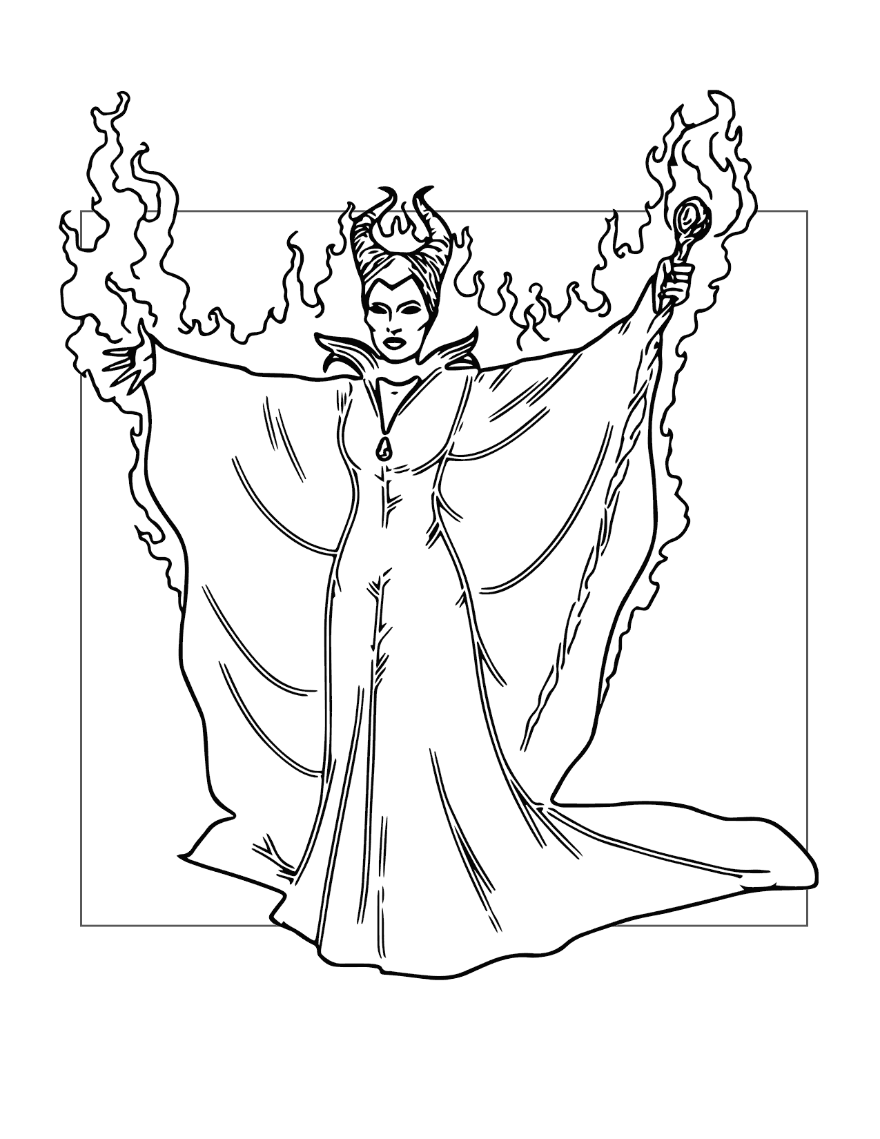 Maleficents Magic Coloring Page