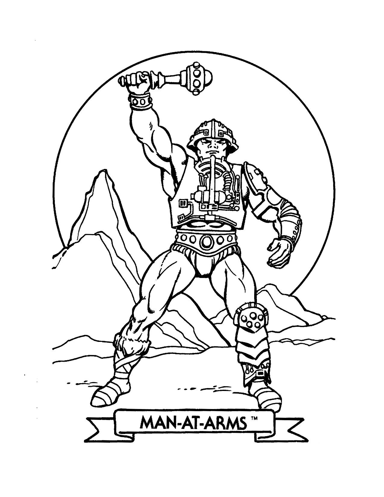 Man At Arms He Man Coloring Page