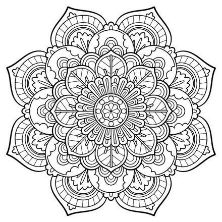 Mandala Flower Coloring Page
