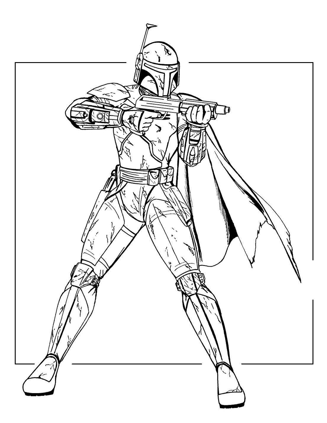 boba fett coloring page