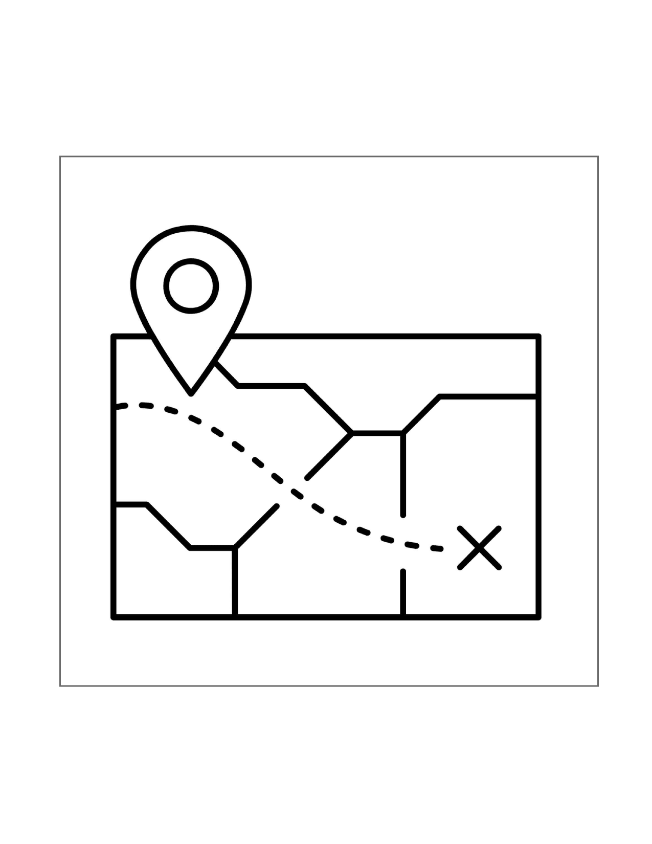 Map Directions Coloring Page