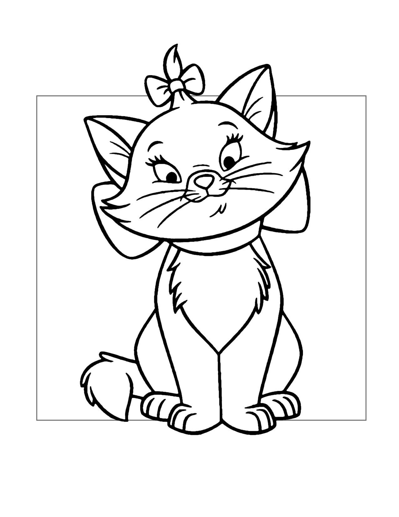 Marie Aristocats Coloring Page