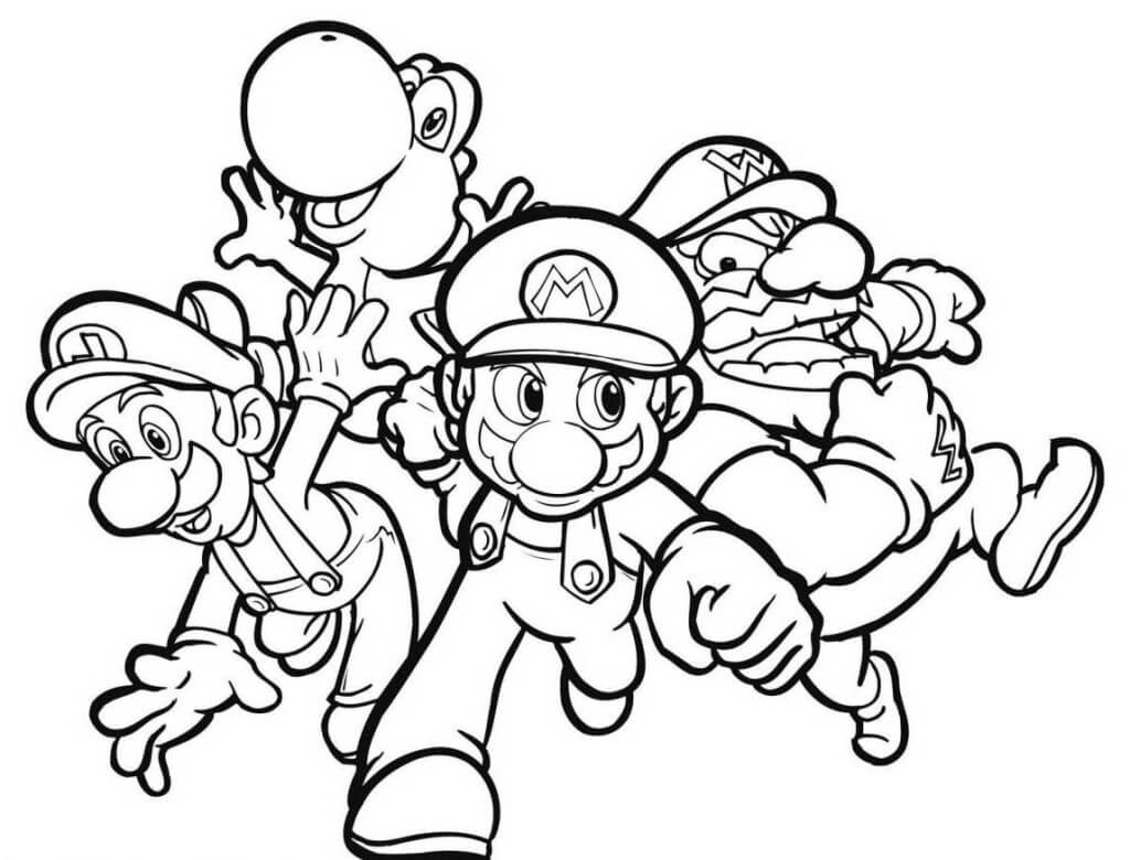 Mario Coloring Pages for Boys