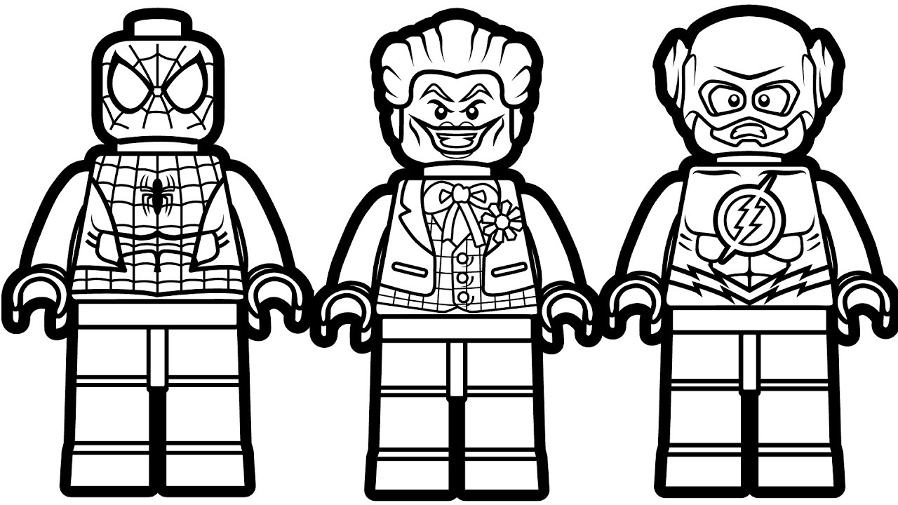 Marvel Guys Lego Coloring Page