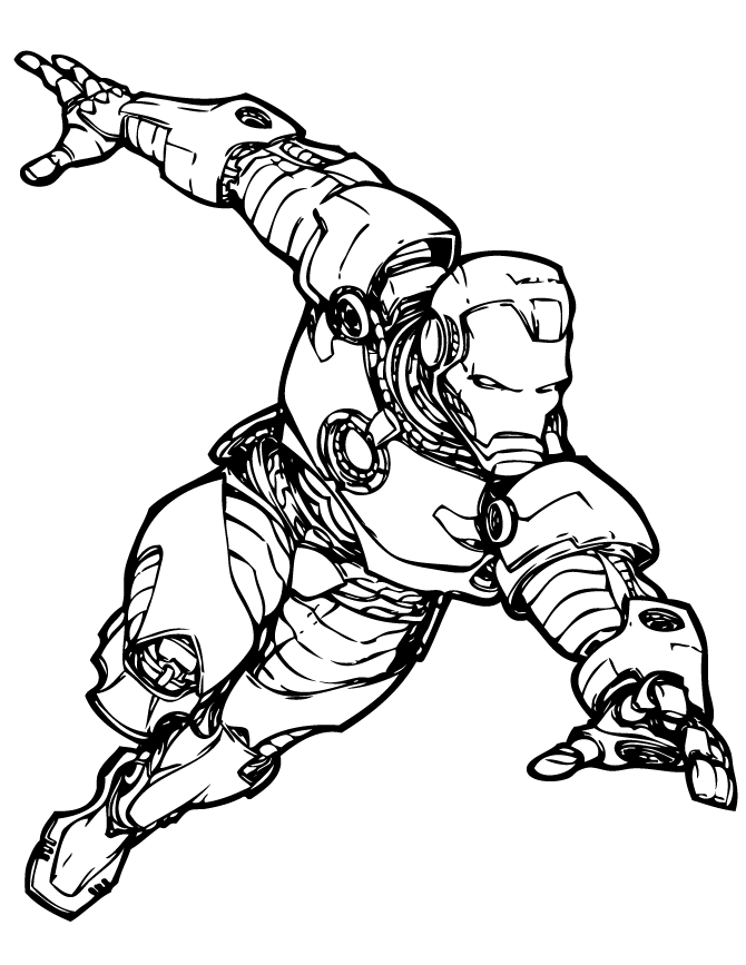 Marvel Iron Man - Avengers Coloring Pages