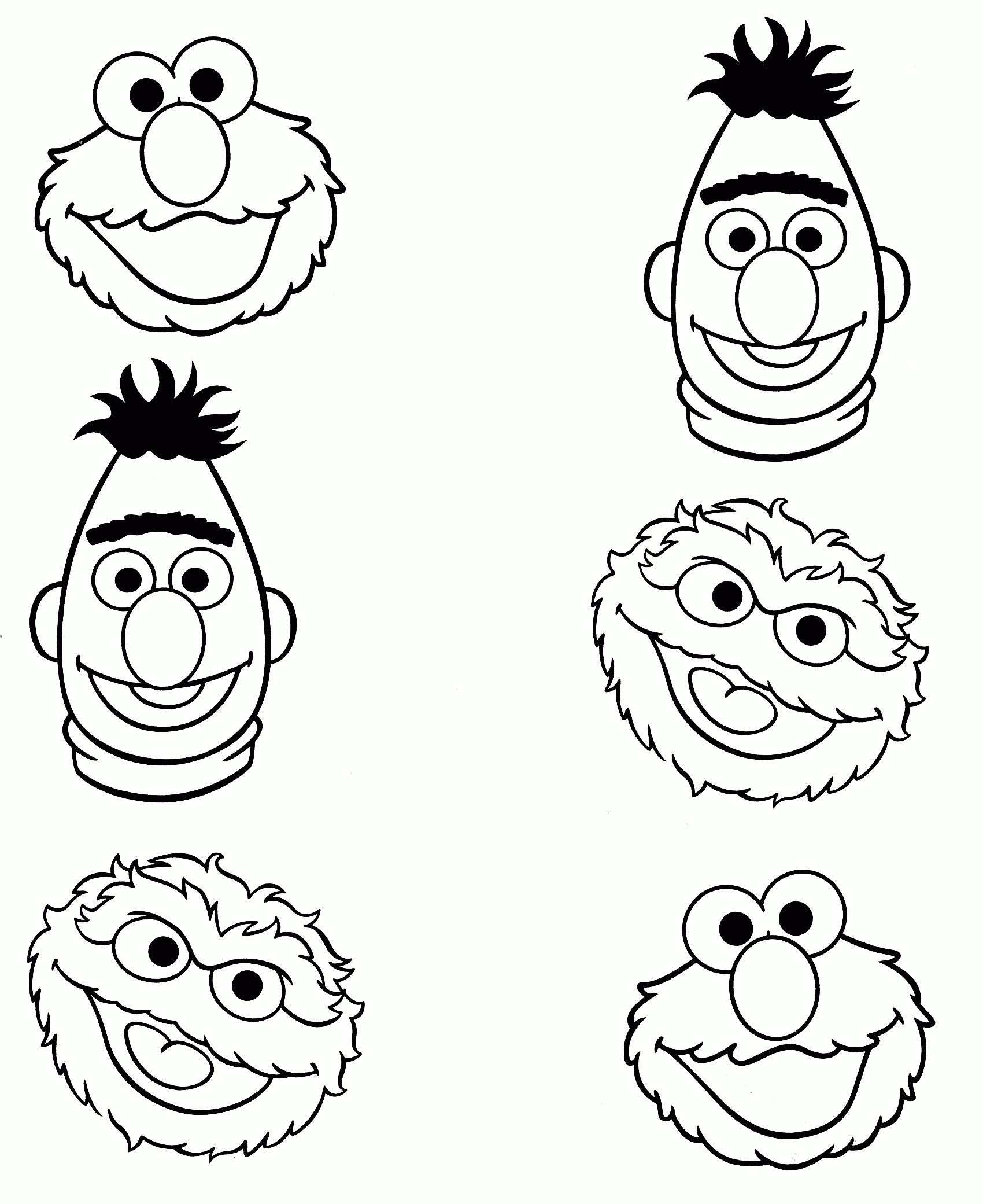 Match The Sesame Street Characters Worksheet