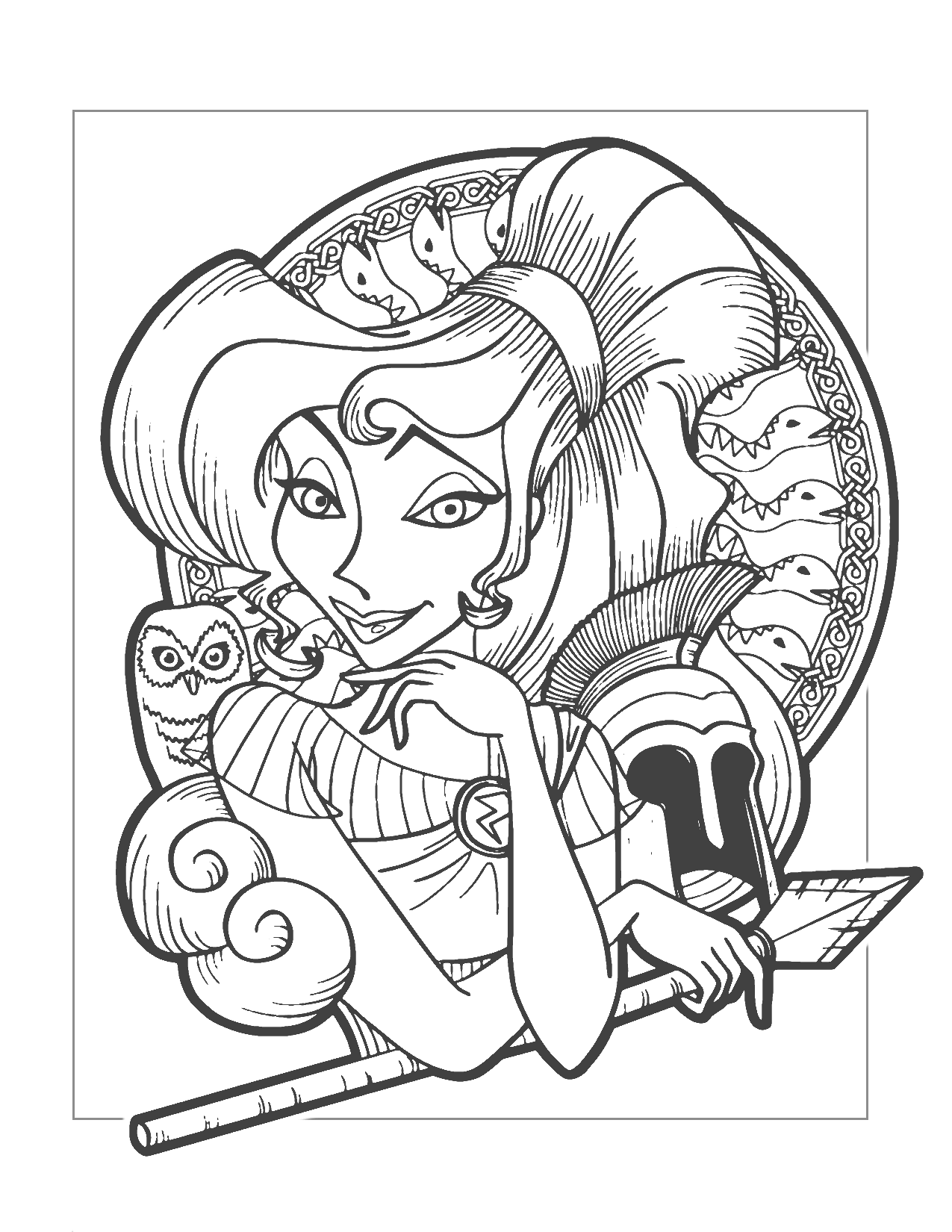 Meg From Hercules Coloring Page For Adults