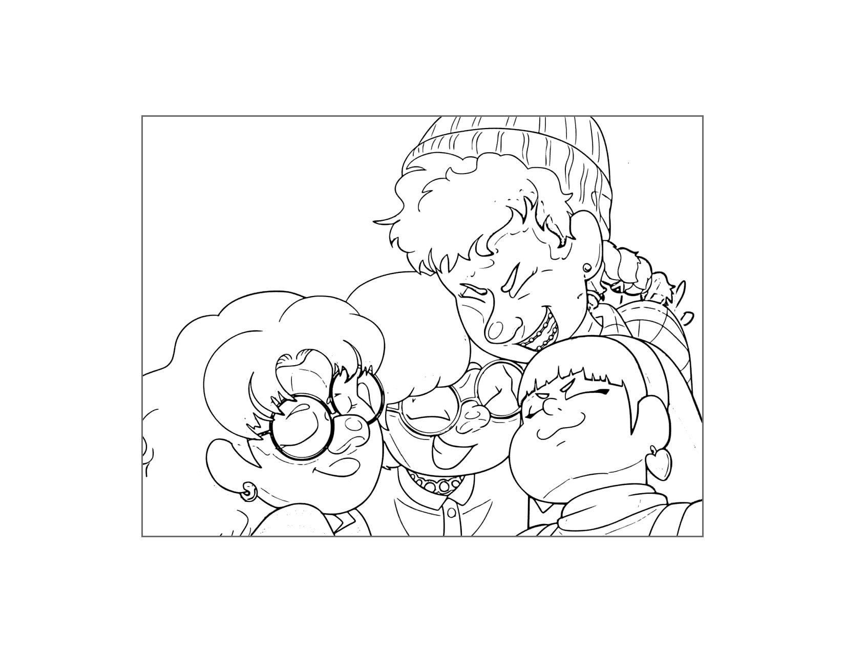 Mei And Friends Turning Red Coloring Page