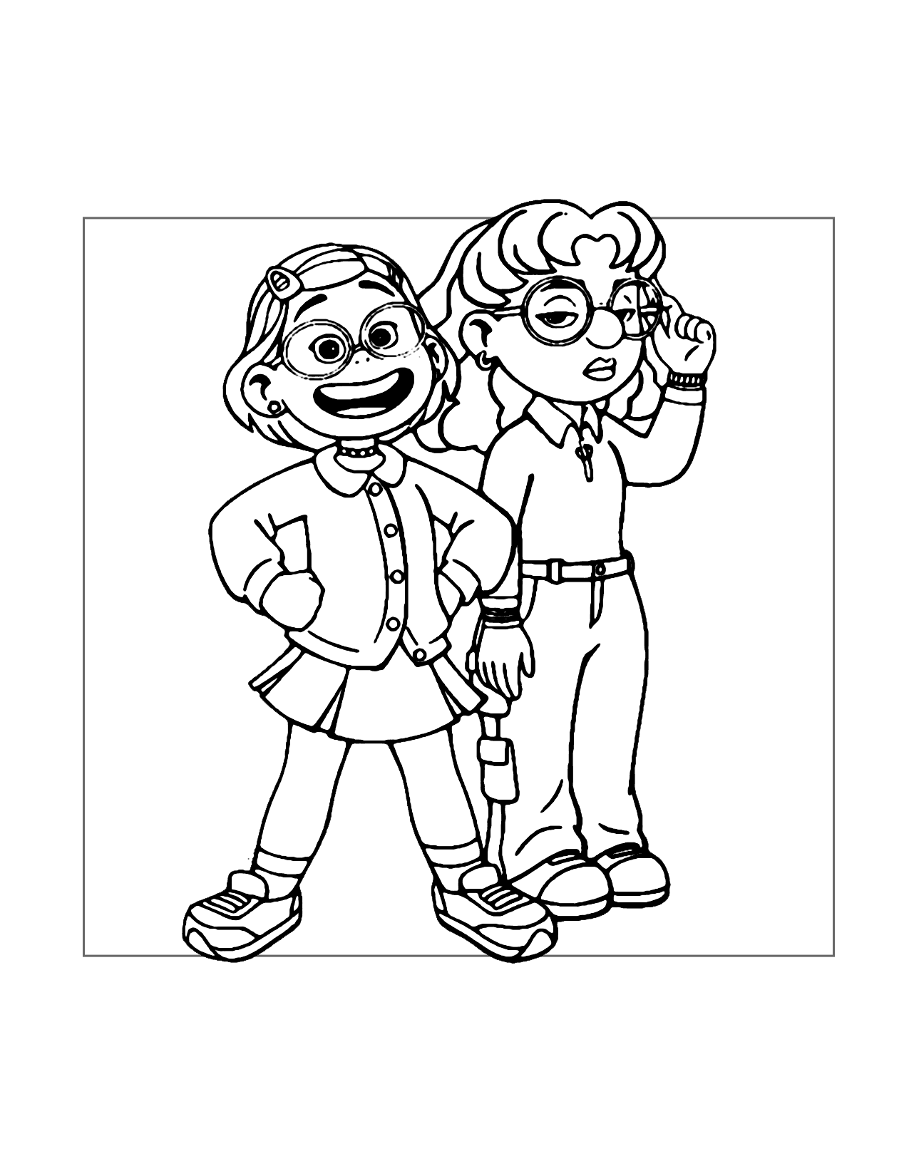 Mei And Priya Coloring Page
