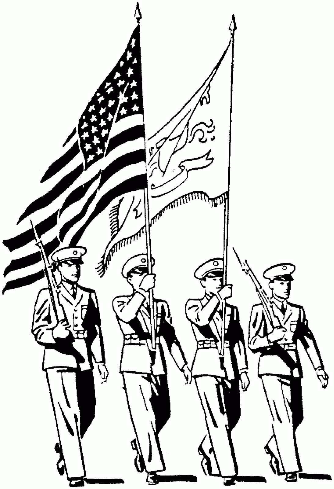 Memorial Day March Coloring Page