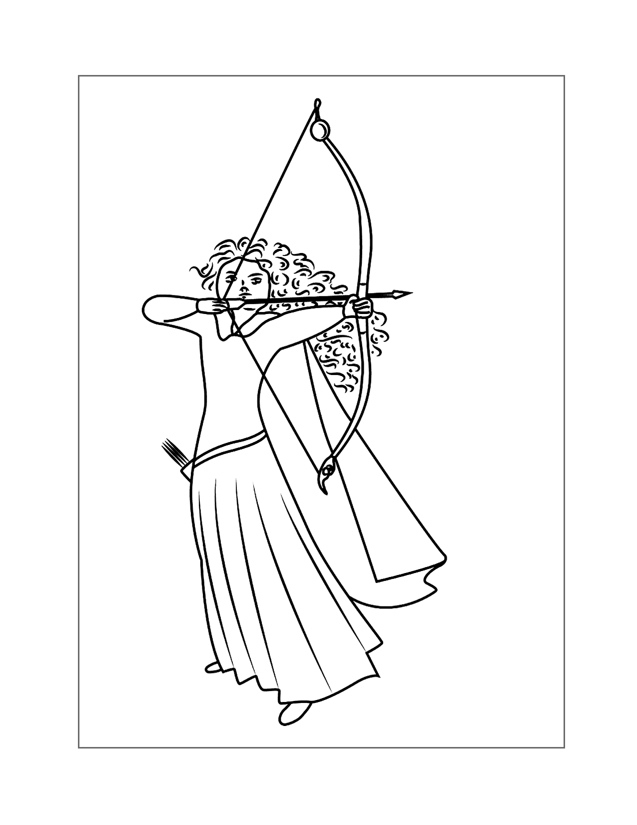 Merida Archery Coloring Page
