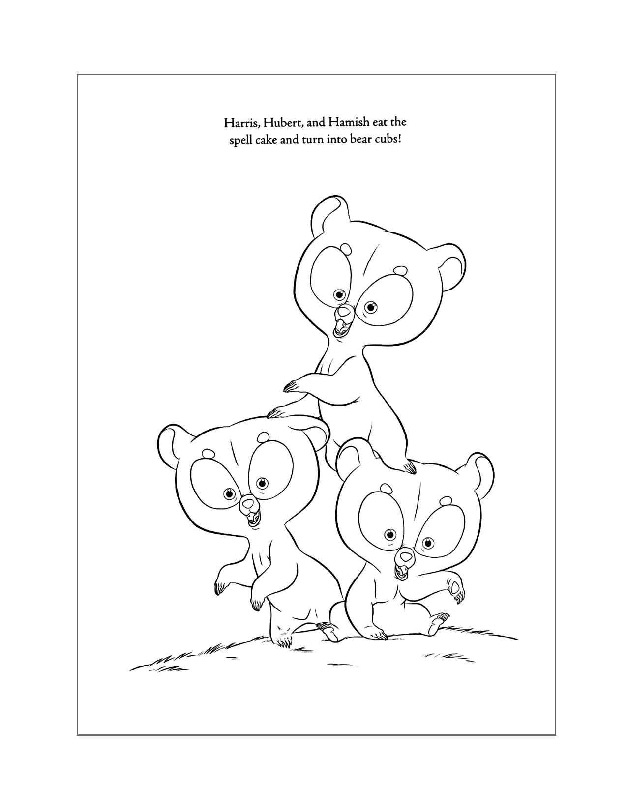 Meridas Brother Bears Brave Coloring Pages