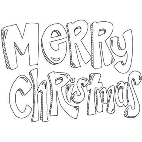 Merry Christmas Coloring Page To Print
