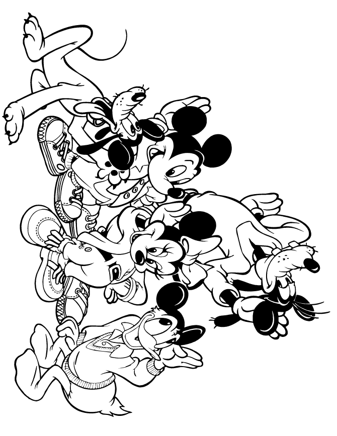 Mickey Mouse Ears Friends Coloring Pages