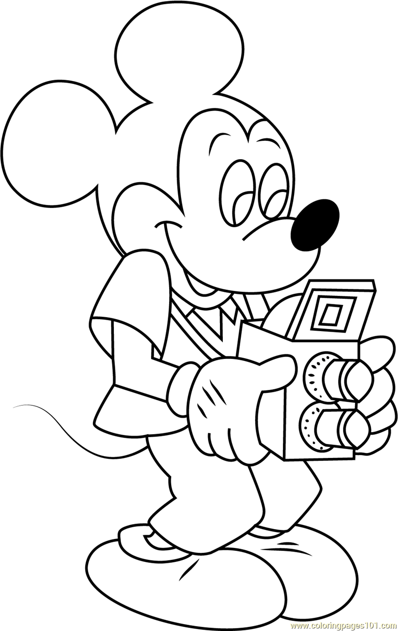 Mickey Mouse Outline Coloring Pages