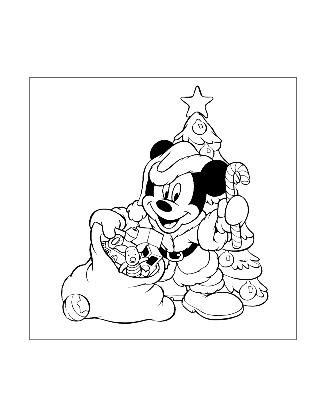 Mickey Mouse Plays Santa