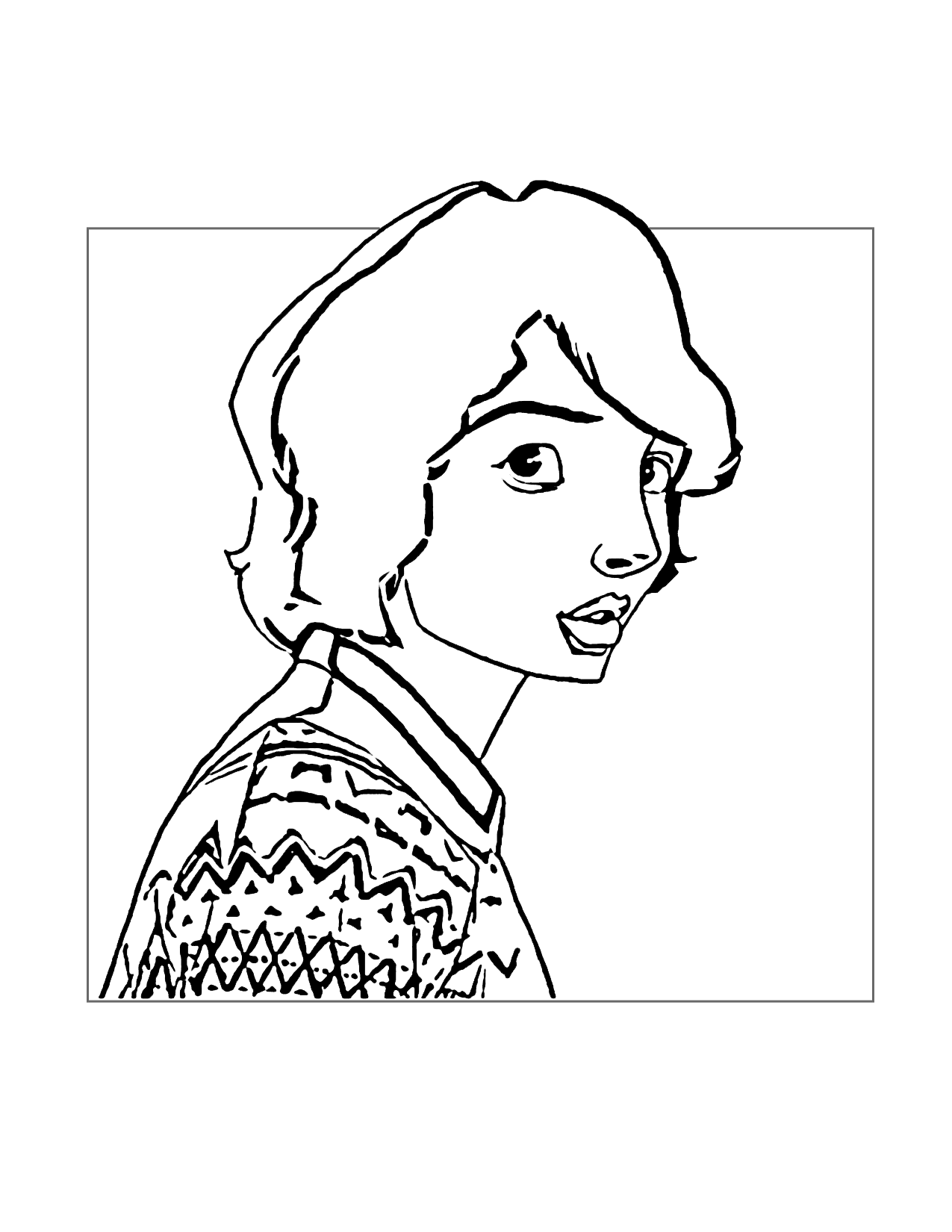 Mike Stranger Things Coloring Page