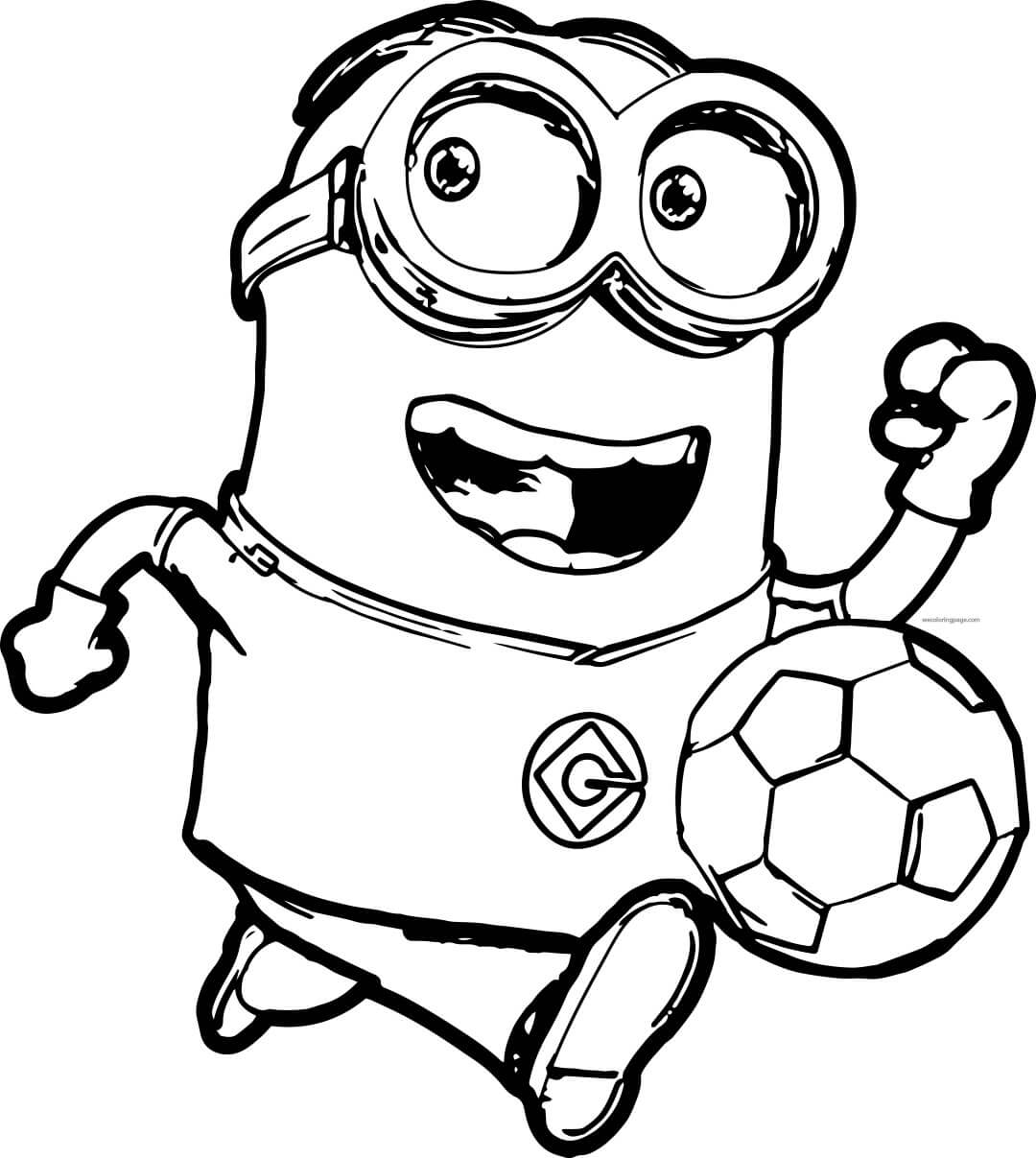 Minions Coloring Pages - Soccer