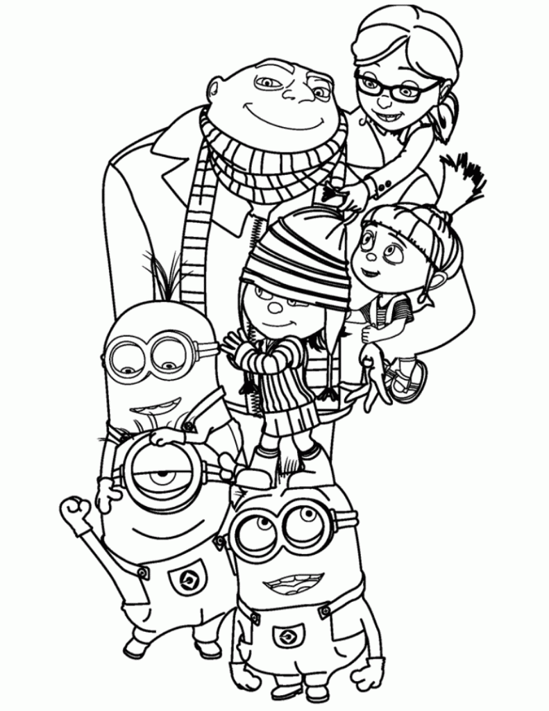 Minions Printable Coloring Pages