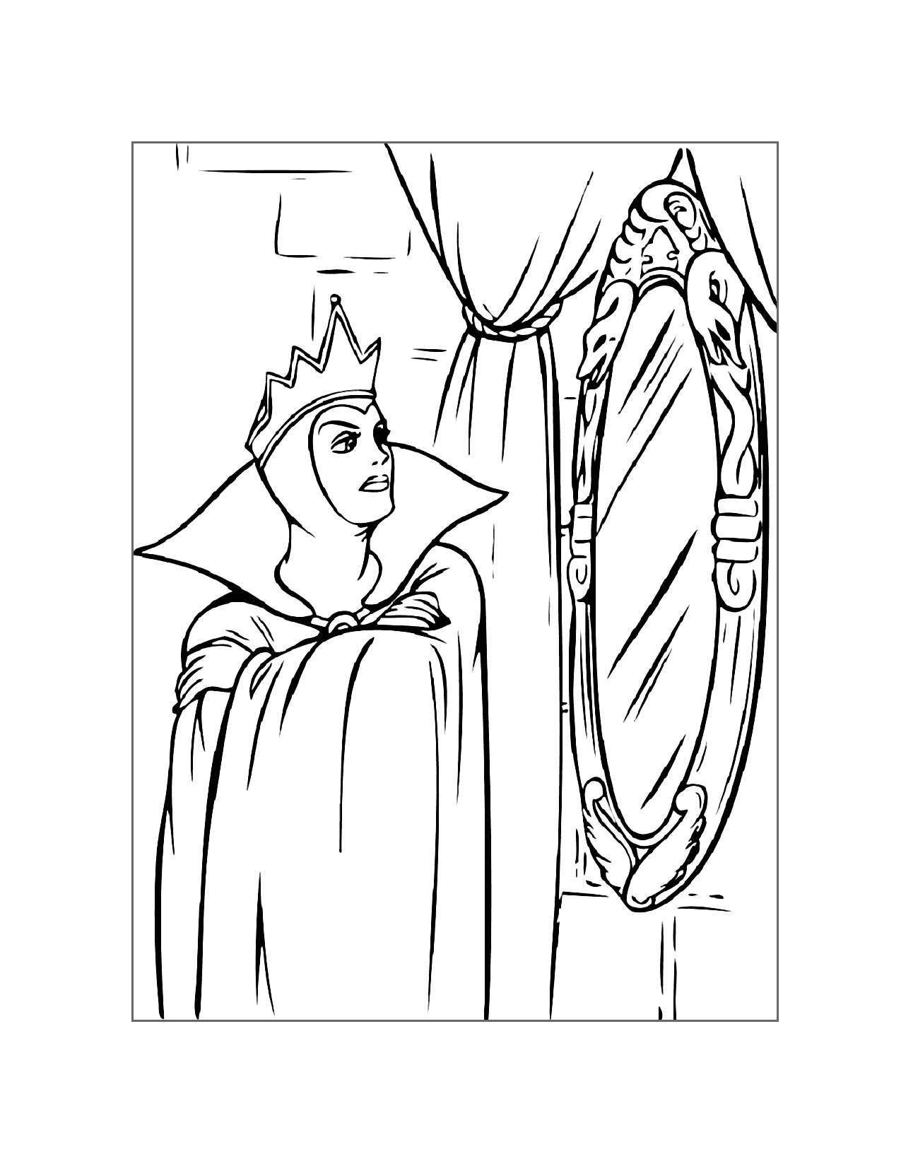 Mirror Mirror Evil Queen Coloring Page