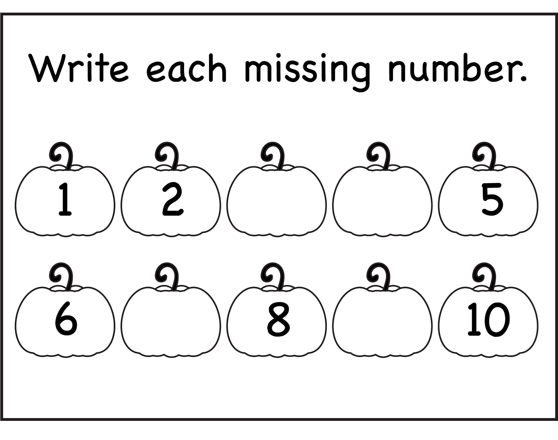 Missing Number - Math Coloring Sheet