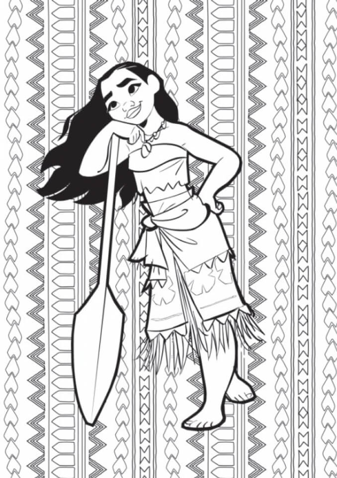 Moana Pattern Coloring Pages