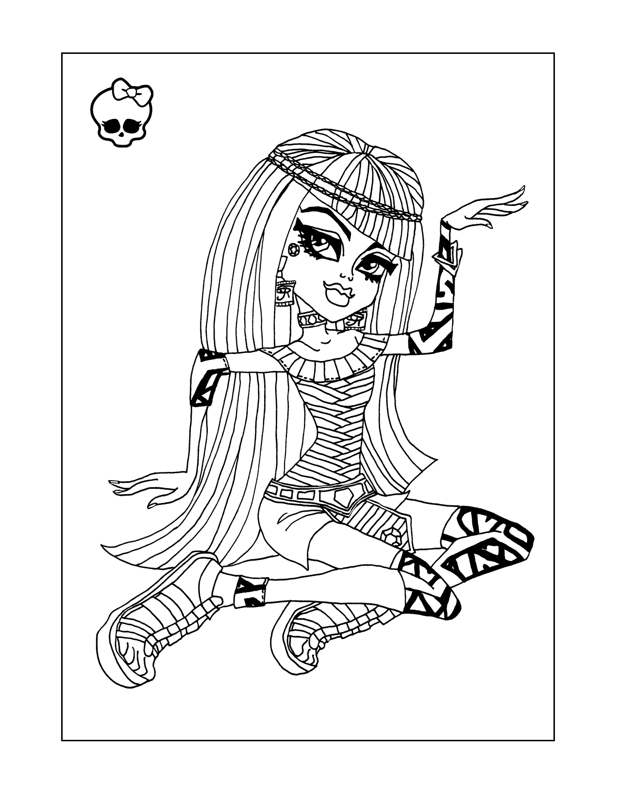 Monster High Egyptian Coloring Page