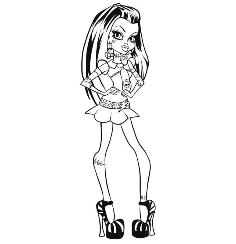 Monster High Frankie Doll Coloring Pages