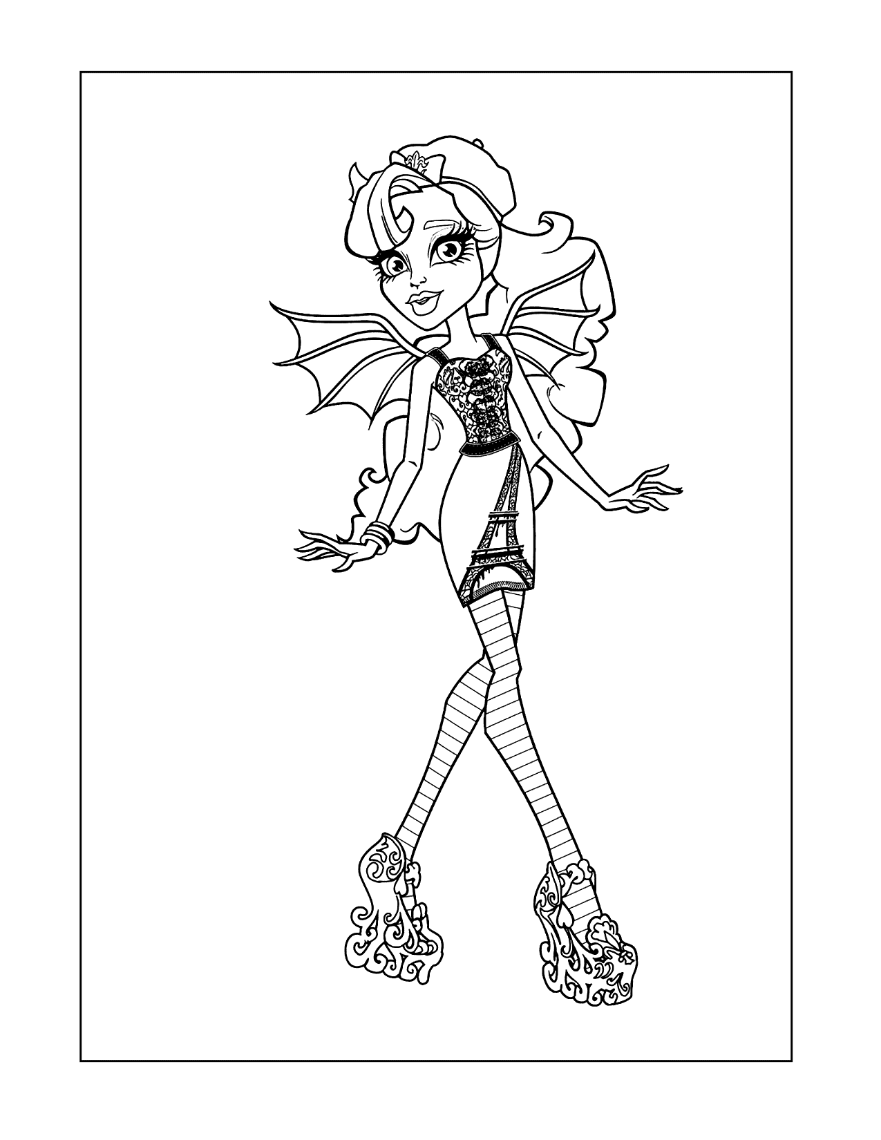 Monster High Rochelle Coloring Page