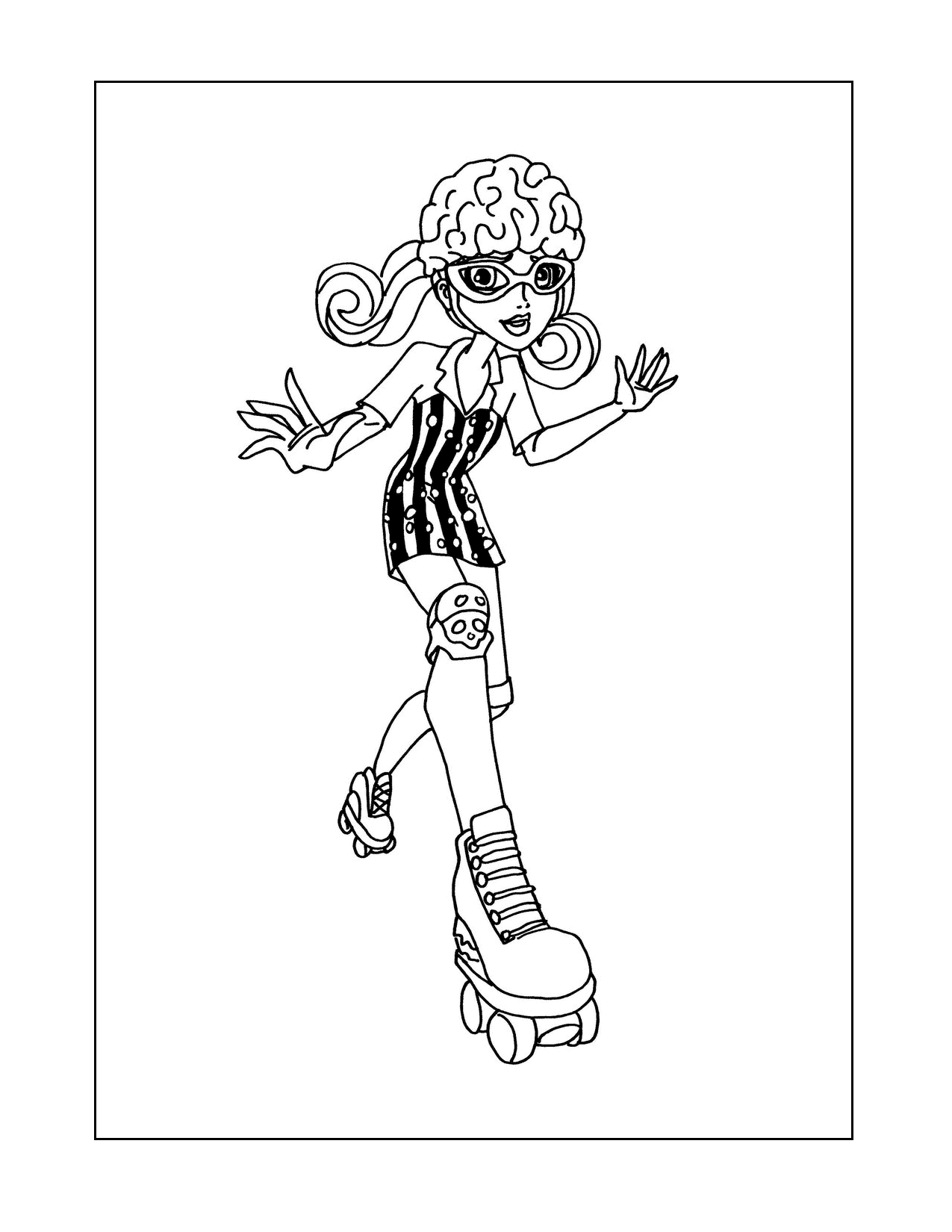 Monster High Roller Maze Coloring Page