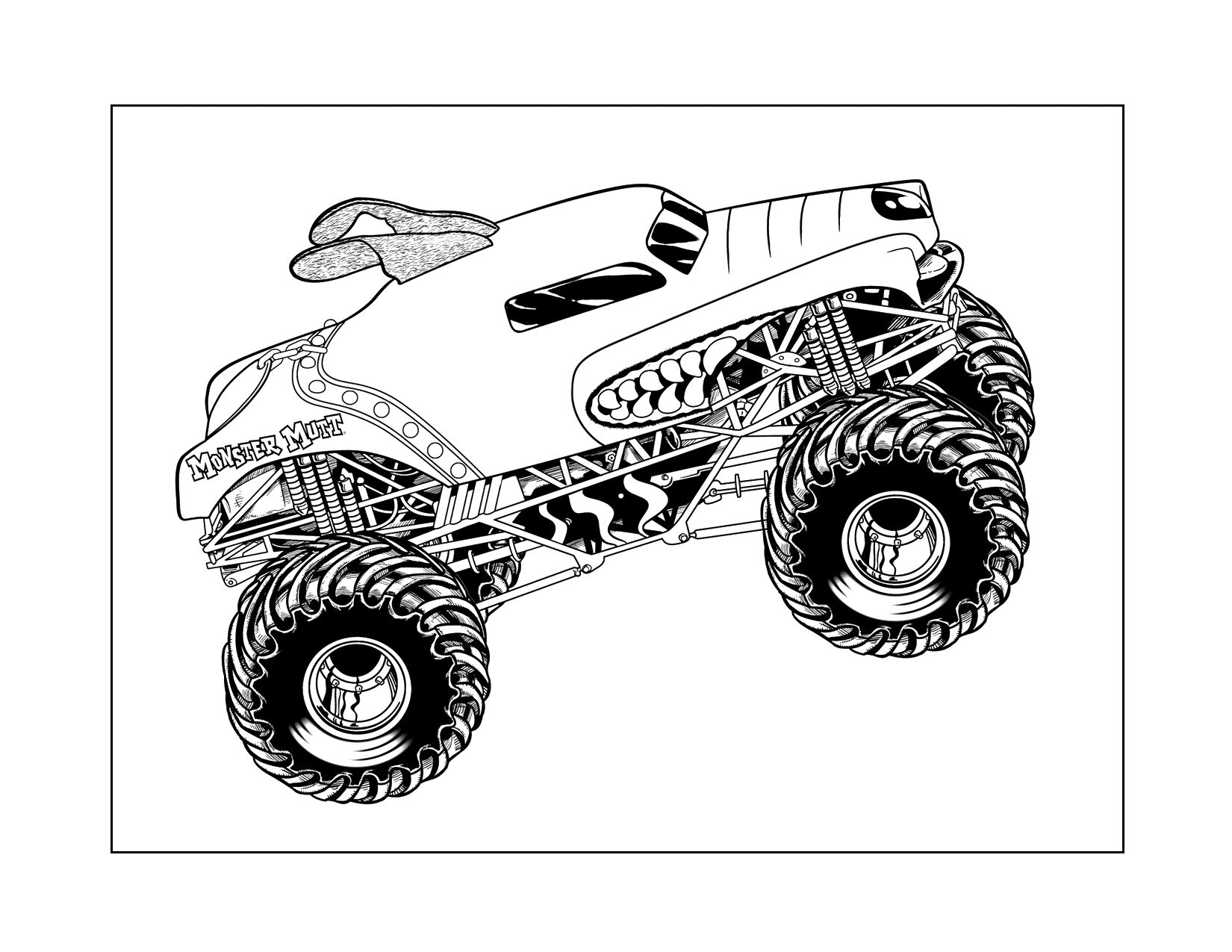 Monster Mutt Truck Coloring Page