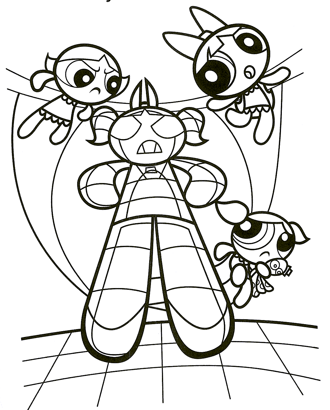 Monster Powerpuff Girls Coloring Pages