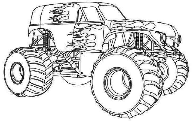 Monster Truck Car Coloring Pages