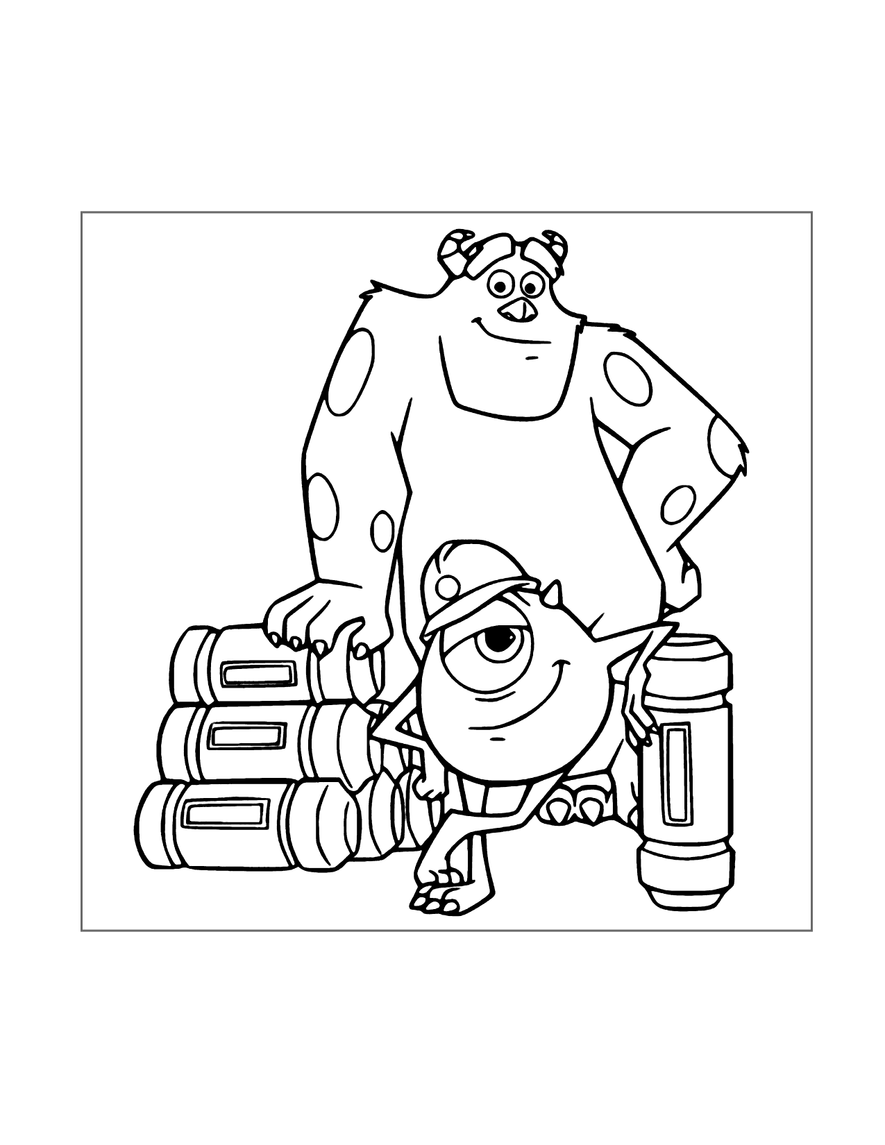 Monsters Inc Energy Storage Coloring Page