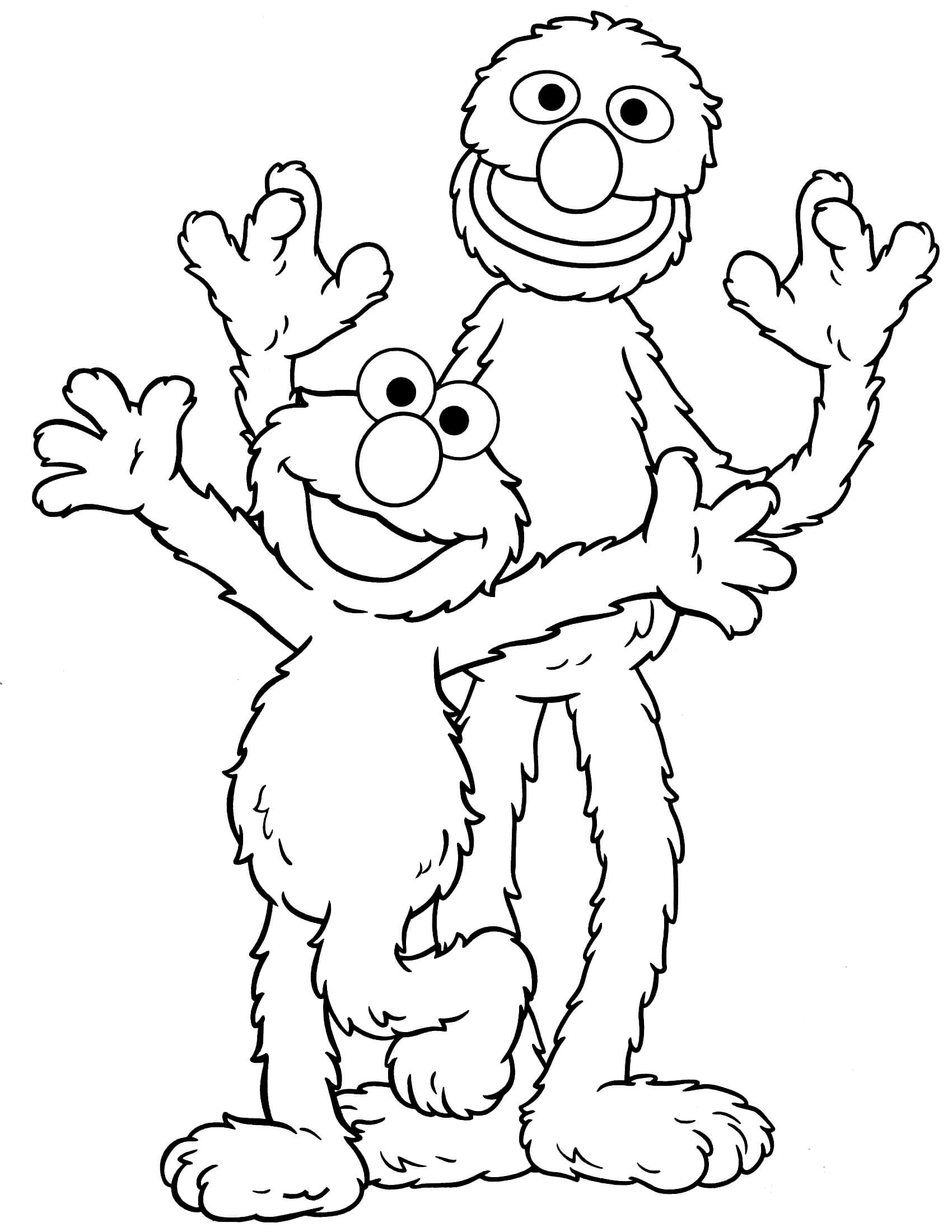 Monsters Sesame Street Coloring Pages