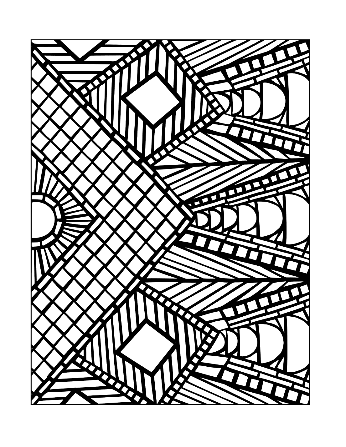 Mosaic Pattern Coloring Pages