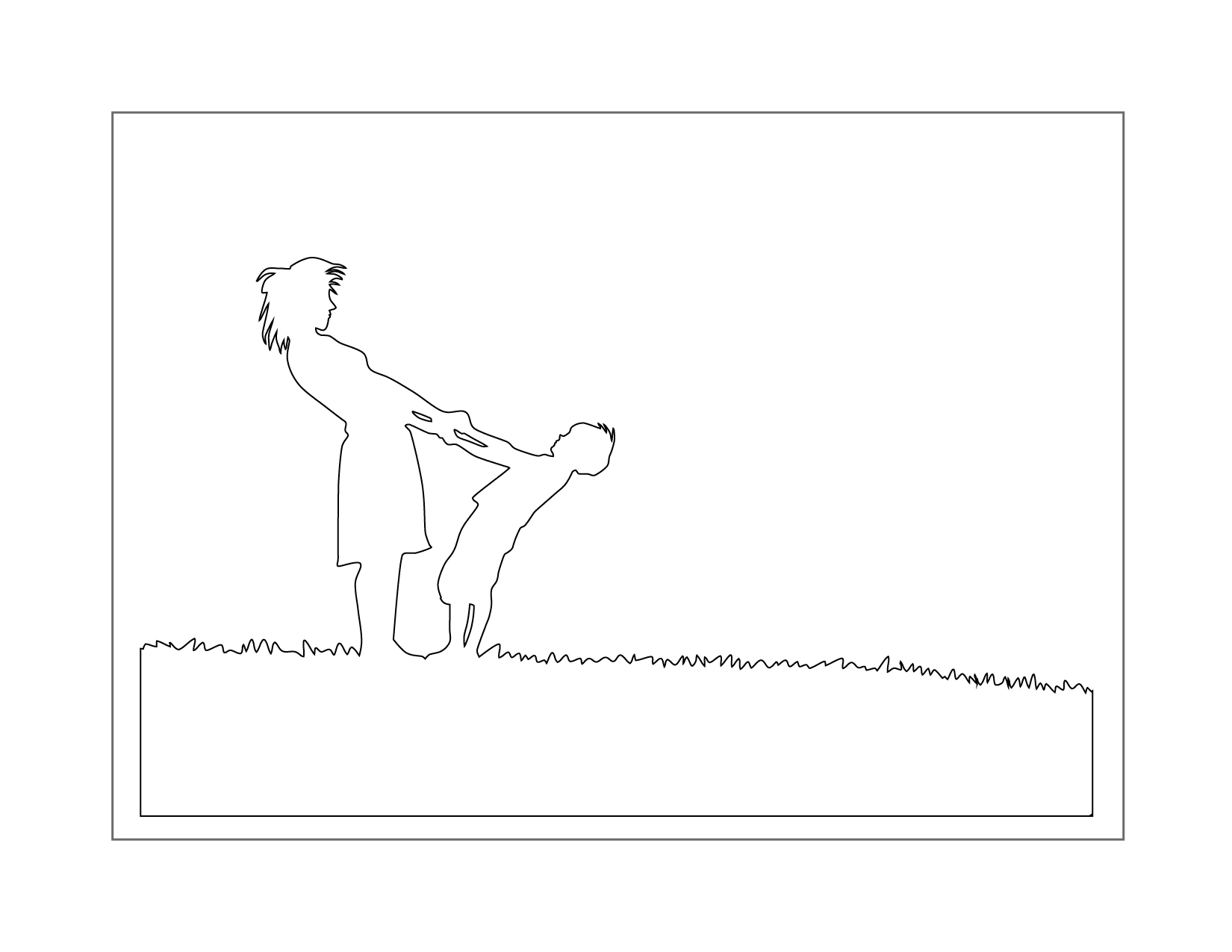 Mother And Son Coloring Page