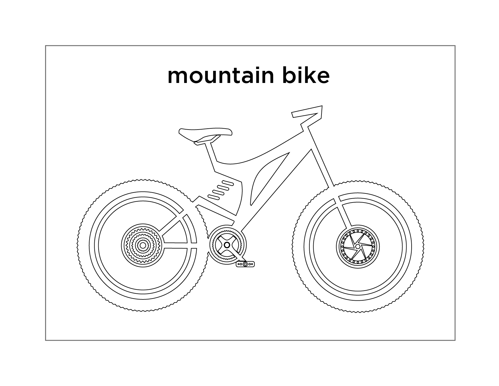 Mountain Bike Coloring Page 2
